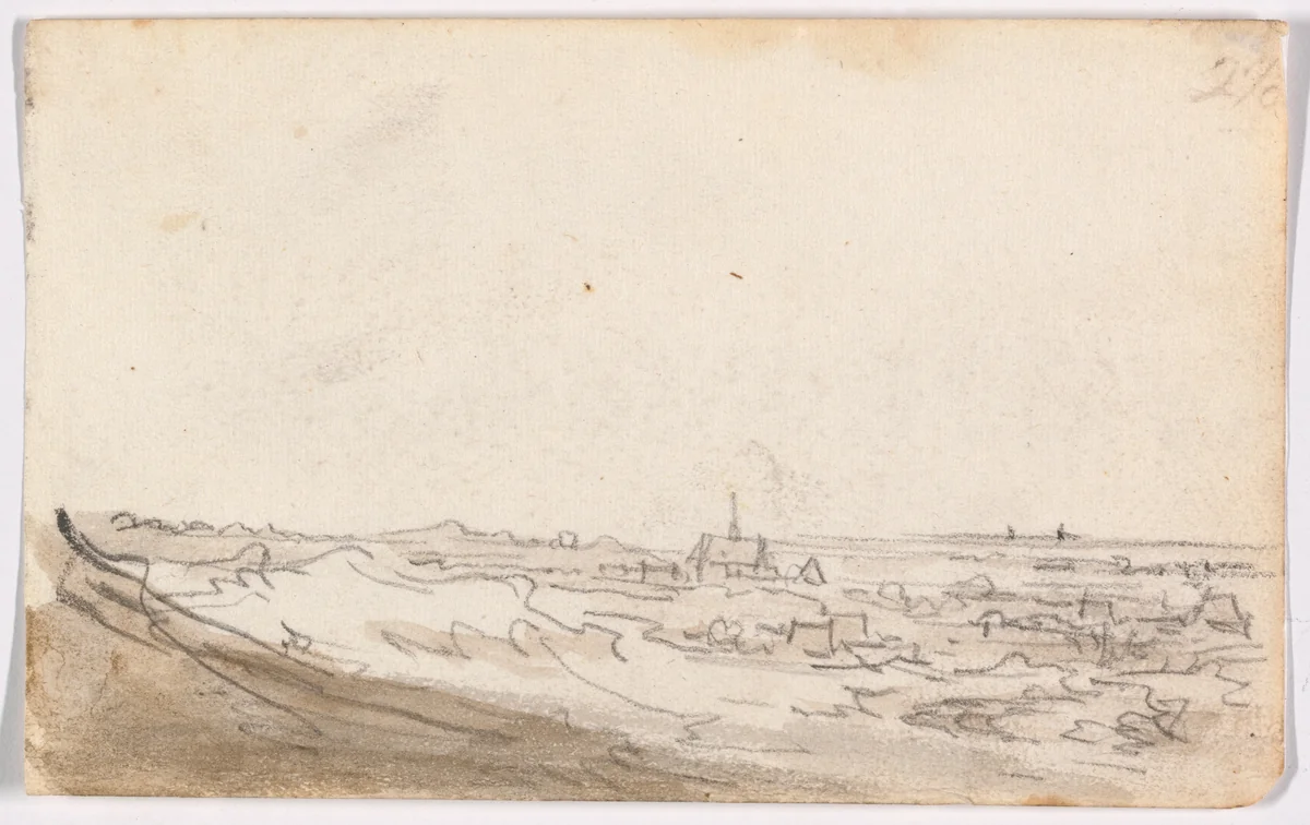 Panorama by Jan van Goyen, drawing, 1650-1651