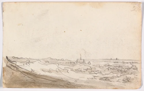 Panorama by Jan van Goyen, drawing, 1650-1651