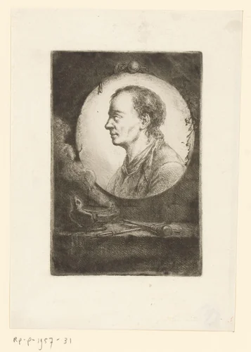 Portret van Johann Heinrich Rode by Bernhard Rode, print, 1759