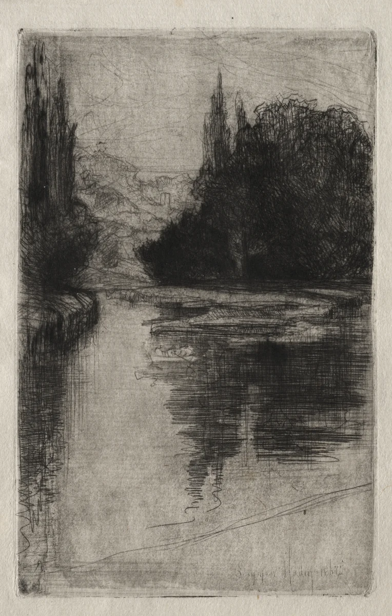 Evening by Francis Seymour-Haden, print, 1864