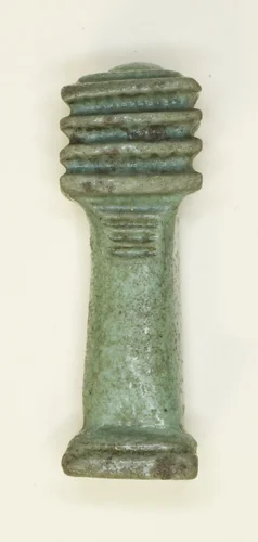 Amulet of a Djed Pillar by Egyptian, metalwork, -1100--601