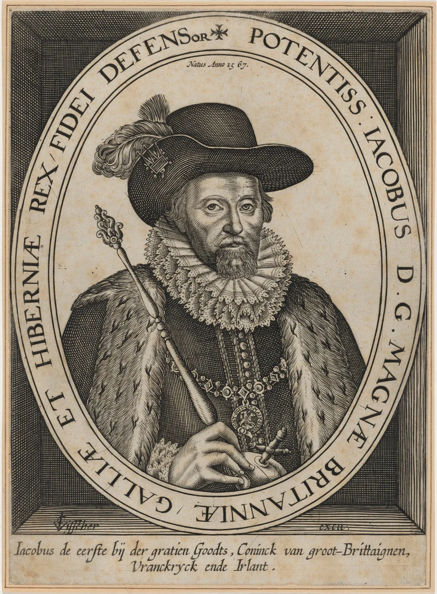 James I by Claes Jansz Visscher, print, 1586-1652