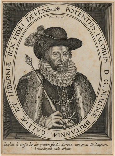 James I by Claes Jansz Visscher, print, 1586-1652