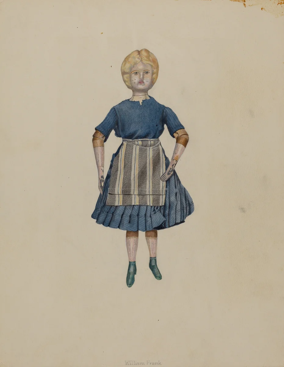 Pewter Doll by William Frank, index of american design, 1937