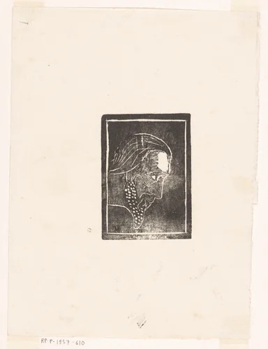 Hoofd van Christus by Lodewijk Schelfhout, print, 1891-1943