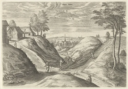 Gezicht op Vorst by Hans Collaert, print, 1530-1580