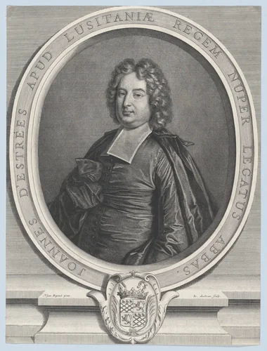 Joannes d'Estrées, Spanish King and now Deputy Abbot by Jean Audran, print, 1699