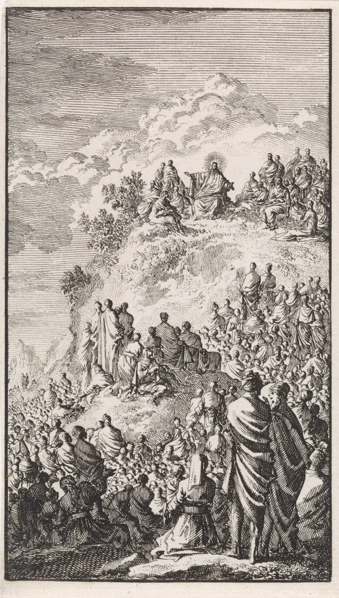 Bergrede by Jan Luyken, print, 1712