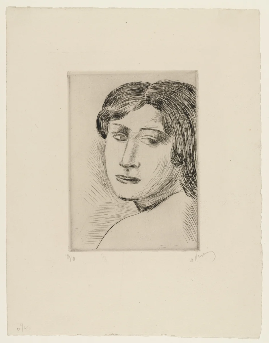 Woman's Head by André Derain, print, 1920