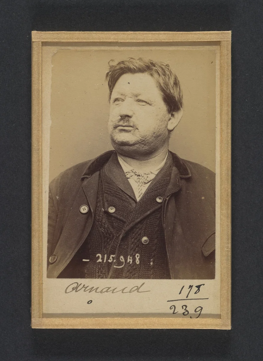 Arnaud. Eugène. 47 ans, né à Villeveyrac (Hérault). Ferblantier. Anarchiste. 20/3/94. by Alphonse Bertillon, photograph, 1894