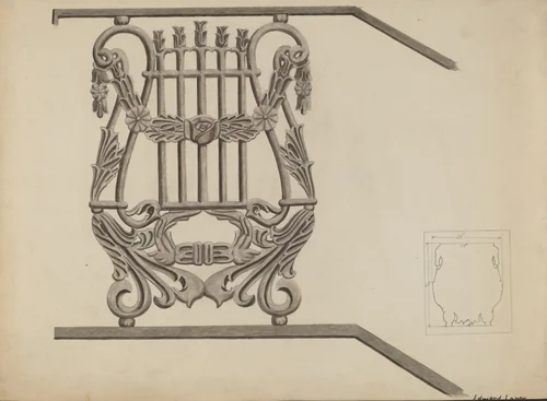 Iron Bannister by Edward L. Loper, index of american design, 1936
