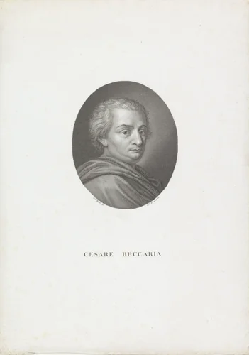 Portret van filosoof en politicus Cesare Beccaria by Giuseppe Benaglia, print, 1806-1830