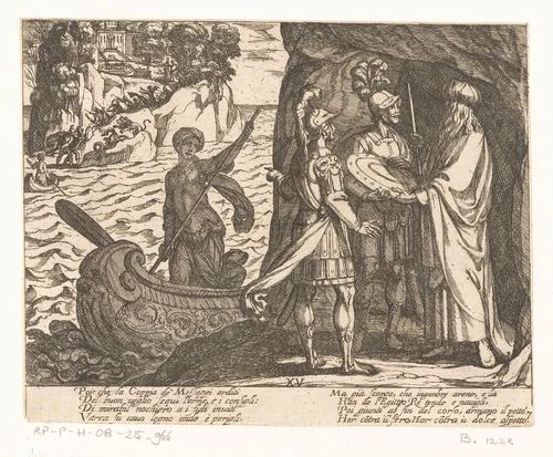 Illustratie bij Canto XV van Tasso's 'Gerusalemme Liberata' by Antonio Tempesta, print, 1565-1630
