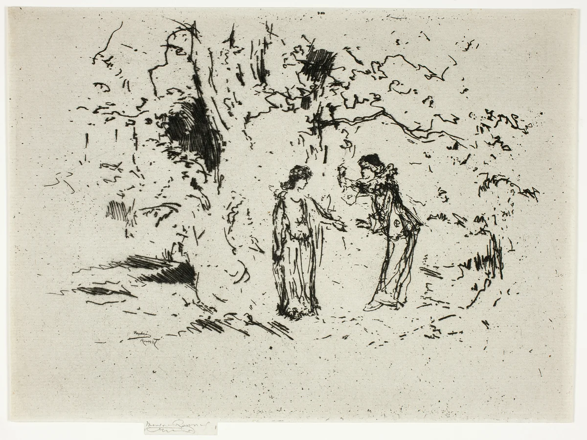 The Pastoral Play by Theodore Roussel, print, 1888