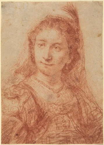 Saskia by Govaert Flinck, drawing, 1615-1660
