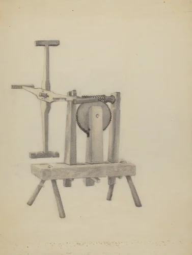 Spinning Wheel by Irene Malawicz, index of american design, 1936