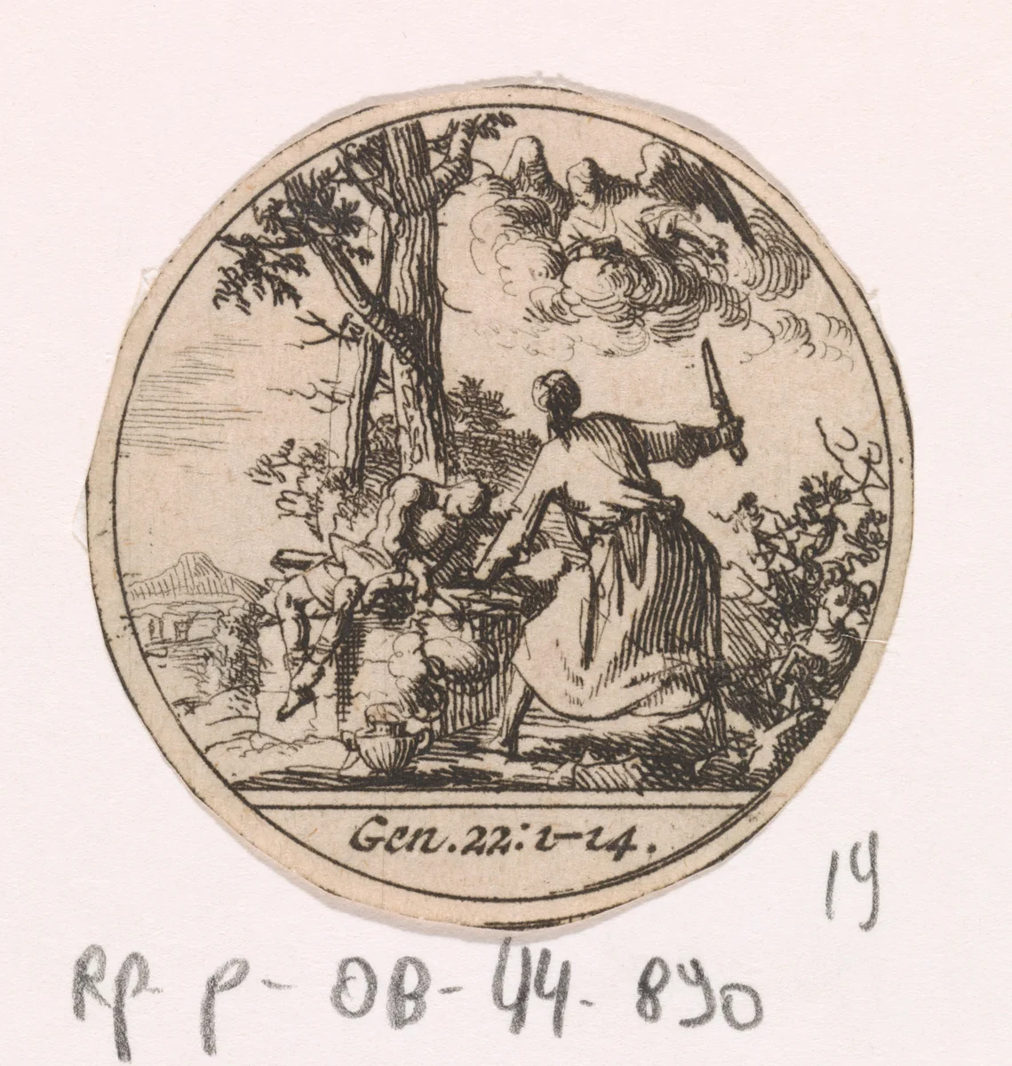 Offer van Isaak by Jan Luyken, print, 1700