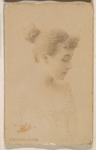 Genevieve Lytton, from the Actresses series (N246), Type 1, issued by Kinney Brothers to promote Sporting Extra Cigarettes by Kinney Brothers Tobacco Company, photograph, 1888-1892