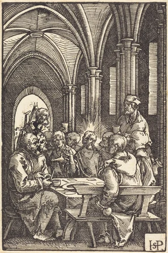 The Last Supper by Sebald Beham, print, 1522