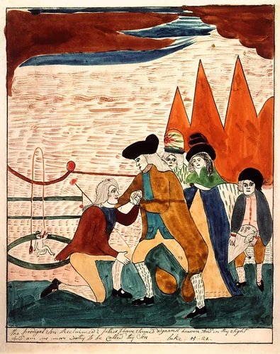 The Prodigal Son Reclaimed by Mary Ann Willson, drawing, 1815