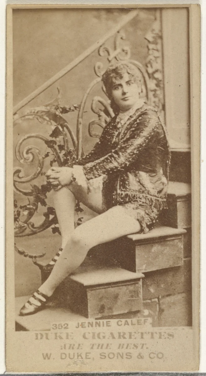 Card Number 352, Jennie Calef, from the Actors and Actresses series (N145-7) issued by Duke Sons & Co. to promote Duke Cigarettes by W. Duke, Sons & Co., photograph, 1880-1889