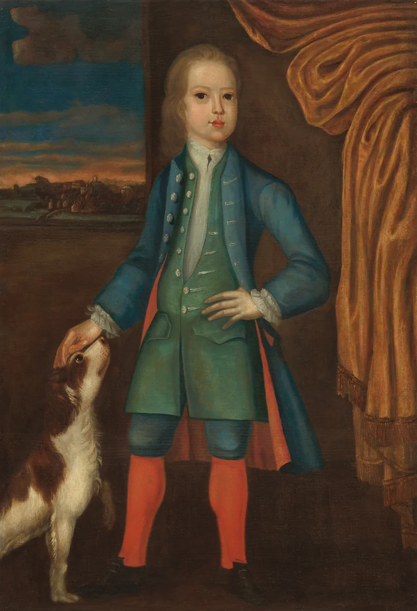 Boy in Blue Coat by American 18th Century, painting, 1730