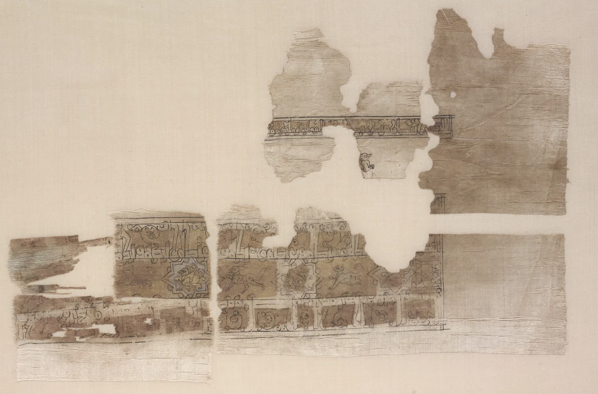 Fragment with tripartite band by Unknown, textile, 1000-1199