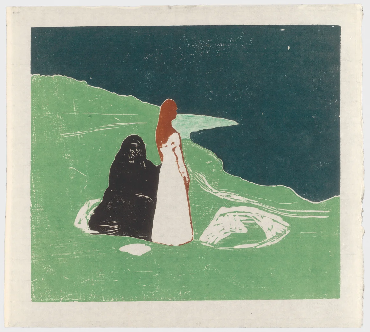 Two Women on the Shore by Edvard Munch, print, 1898