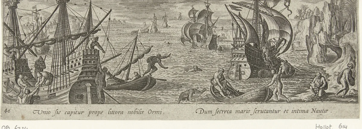 Oestervangst by Unknown, print, 1582-1633