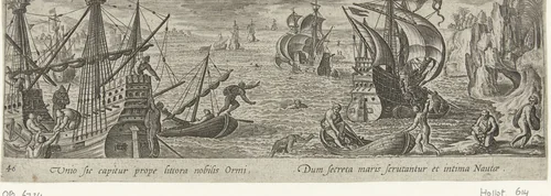 Oestervangst by Unknown, print, 1582-1633