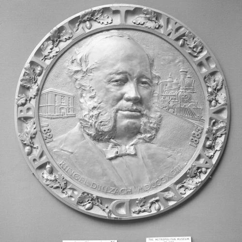 Portrait of W.H. Vanderbilt by Jean Désiré Ringel d'Illzach, metalwork, 1893