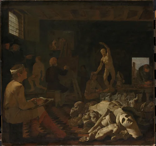 A Painter’s Studio by Michael Sweerts, painting, 1646-1650