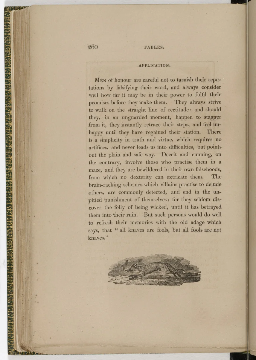 Tailpiece (page 260) from The Fables of Aesop by Thomas Bewick, illustrated book, 1818