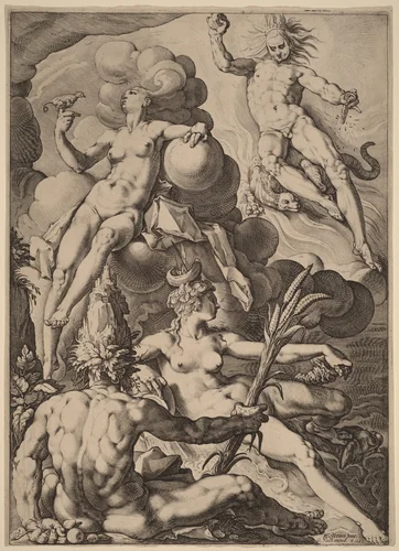 The Four Elements by Jacob Matham, print, 1588
