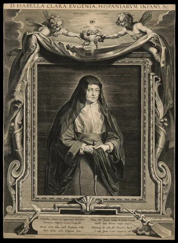 Isabella Clara Eugenia (1566-1633) by Paulus Pontius, print, 1625-1633