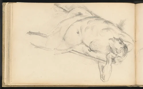 Study of the Allegorical Figure Bellona in Rubens' "The Apotheosis of Henri IV" by Paul Cezanne, drawing, 1879-1882