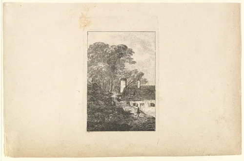 House on a Hillside by Domenico Quaglio, print, 1801-1811