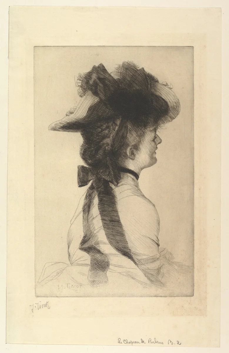 The Rubens Hat by James Tissot, print, 1875