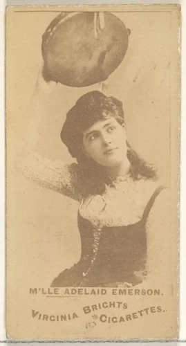 Mlle. Adelaid Emerson, from the Actors and Actresses series (N45, Type 1) for Virginia Brights Cigarettes by Allen & Ginter, photograph, 1885-1891