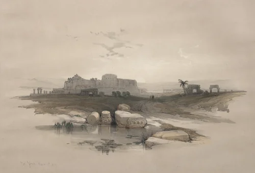Eleutheropolis or the modern Beit-Jibrin by David Roberts, print, 1839