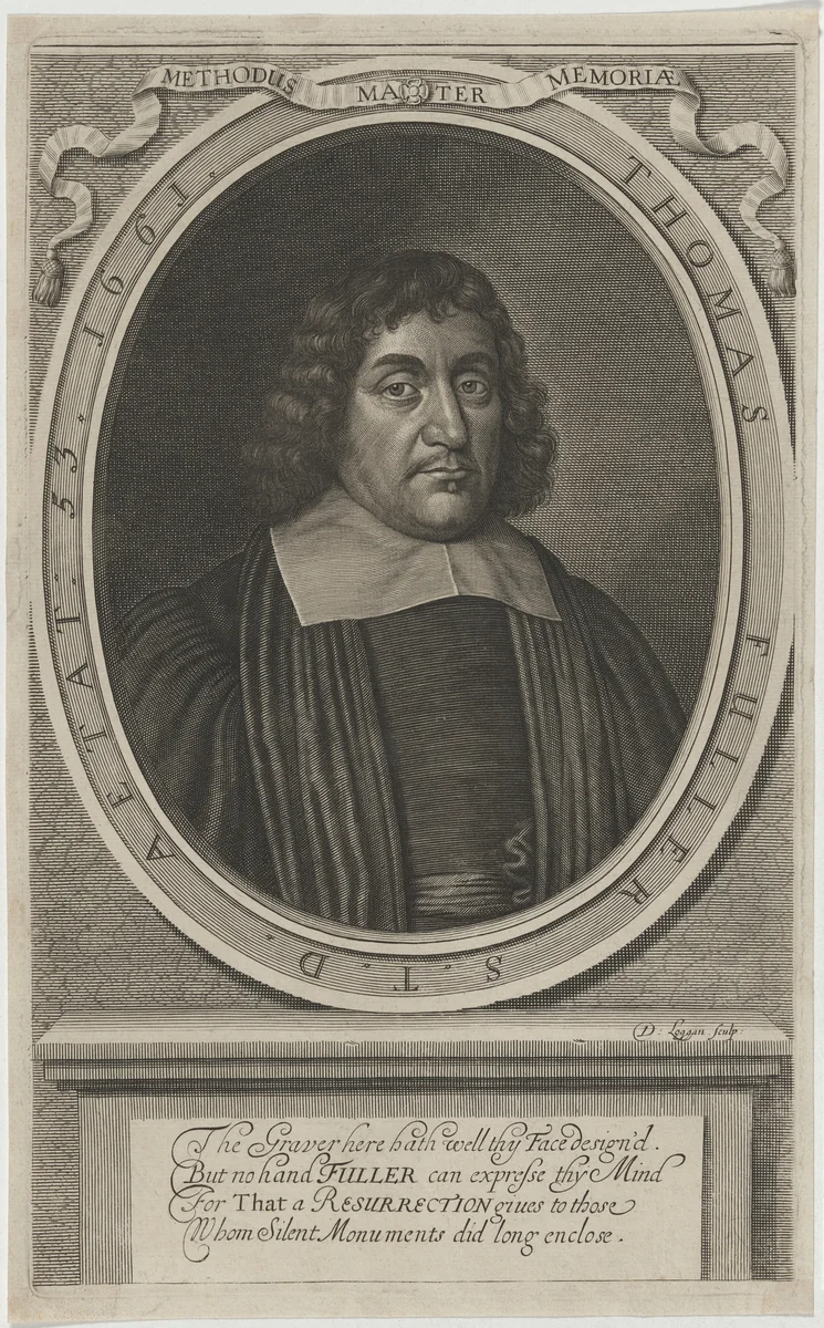 Thomas Fuller, Divine and Historian by David Loggan, print, 1661