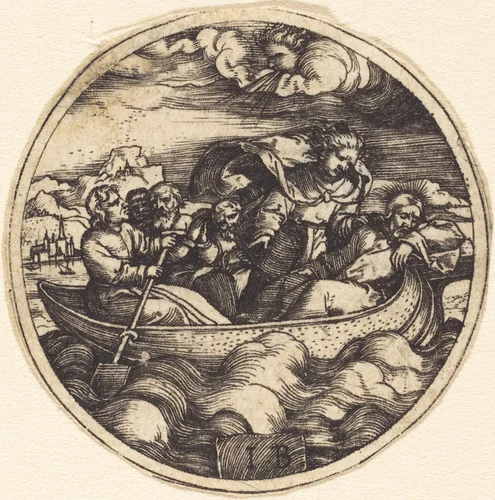 Christ Stilling the Storm by Master IB, print, 1450-1583