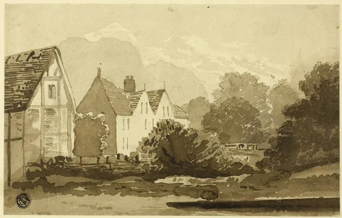 Village by Frederick Wilton Litchfield Stockdale, drawing, 1806-1858
