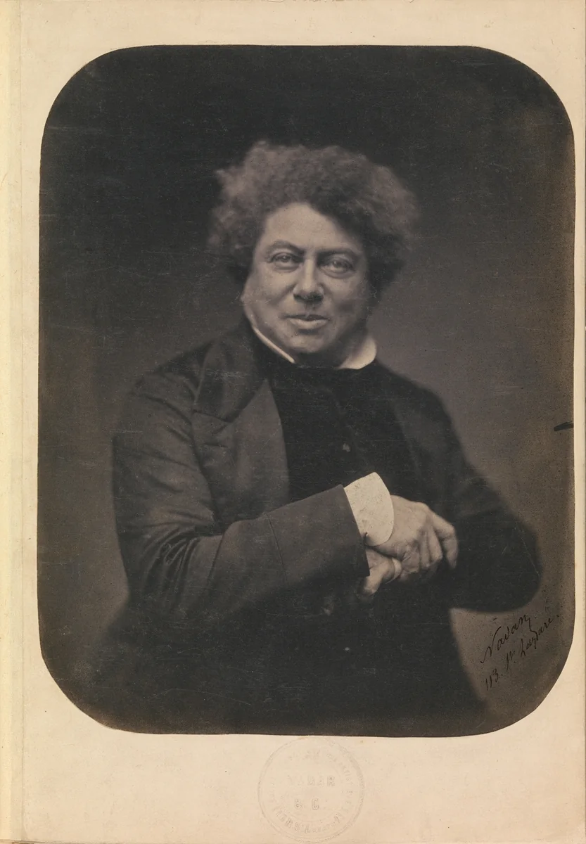 [Album Containing Photographs, Engravings, Drawings, and Publications Pertaining to Alexandre Dumas] by Nadar, book, 1855