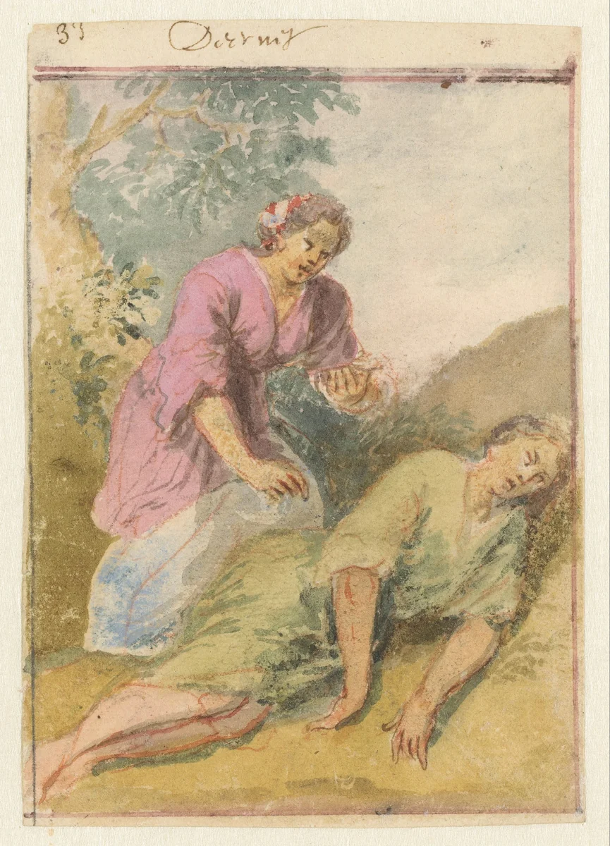 Deernis by Pieter van den Berge, drawing, 1675-1737