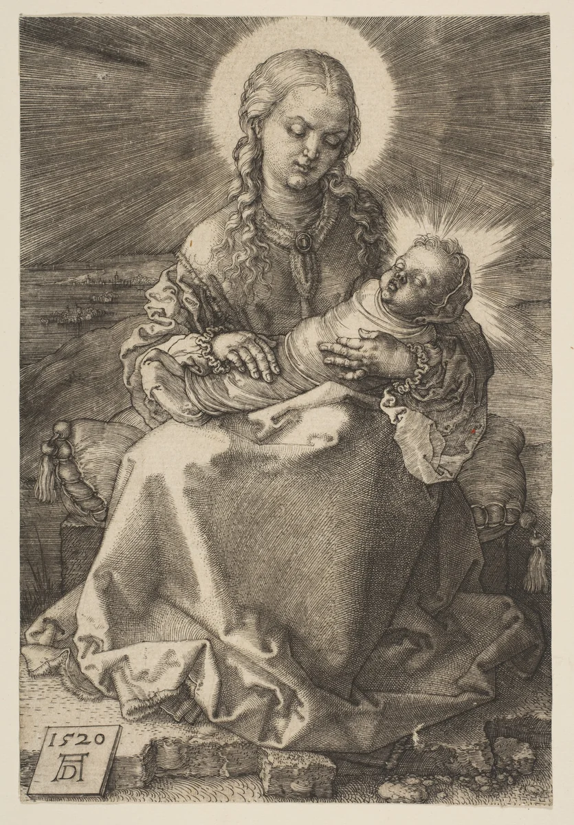 The Virgin with the Swaddled Child by Albrecht Dürer, print, 1520