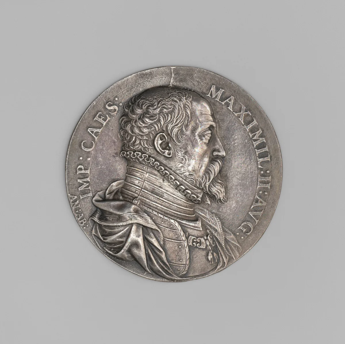 Maximillian II, Holy Roman Emperor (1527–1576) by Antonio Abondio, metalwork, 1575