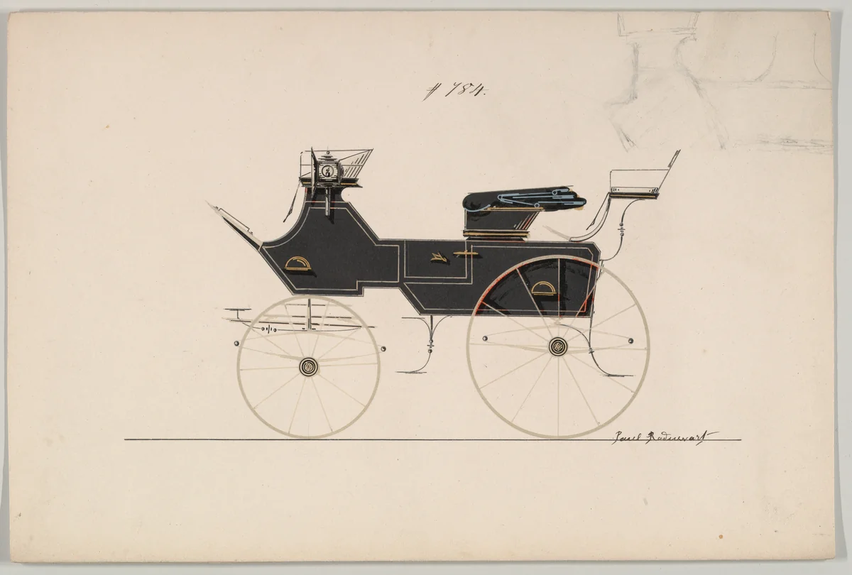Drag #784 by Brewster & Co., drawing, 1850-1870