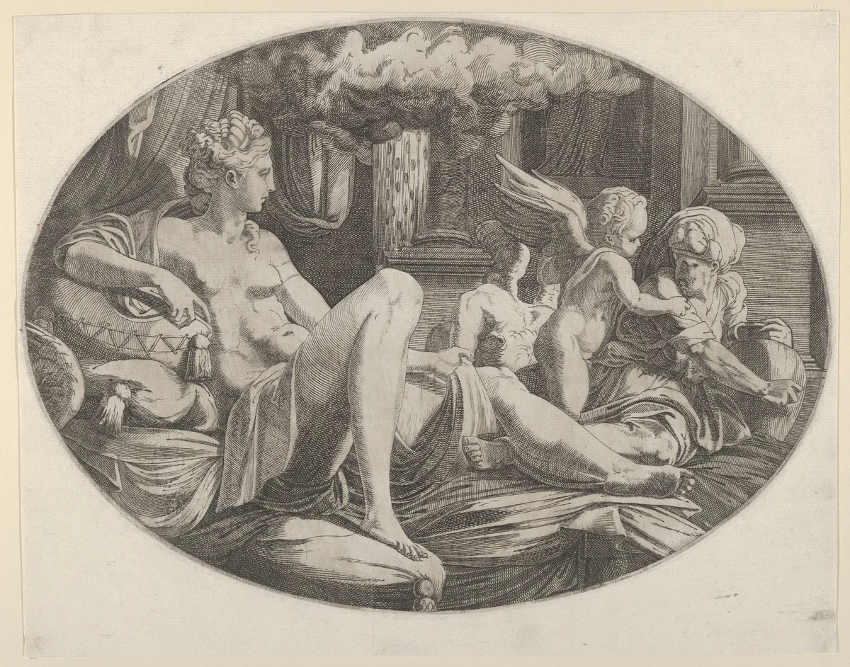 Danae by Léon Davent, print, 1537-1547