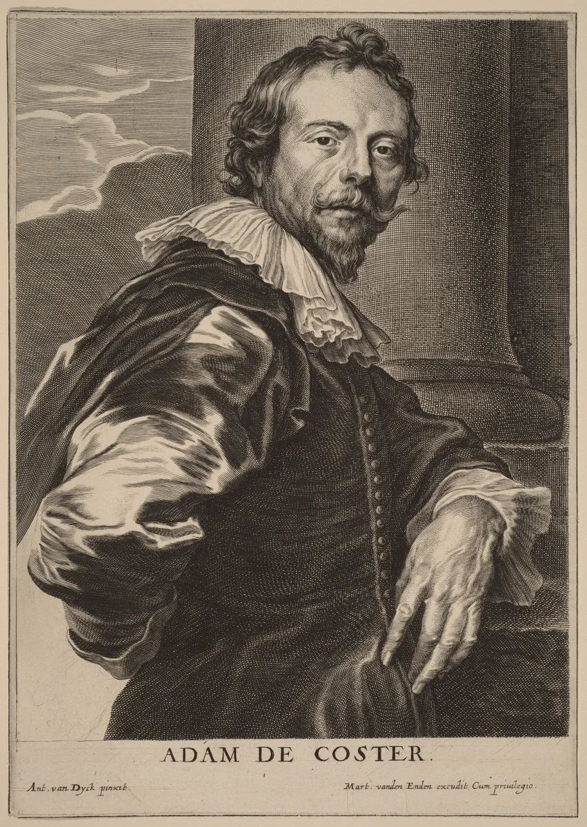 Adam de Coster by Pieter de Jode Anthony van Dyck, print, 1626-1641